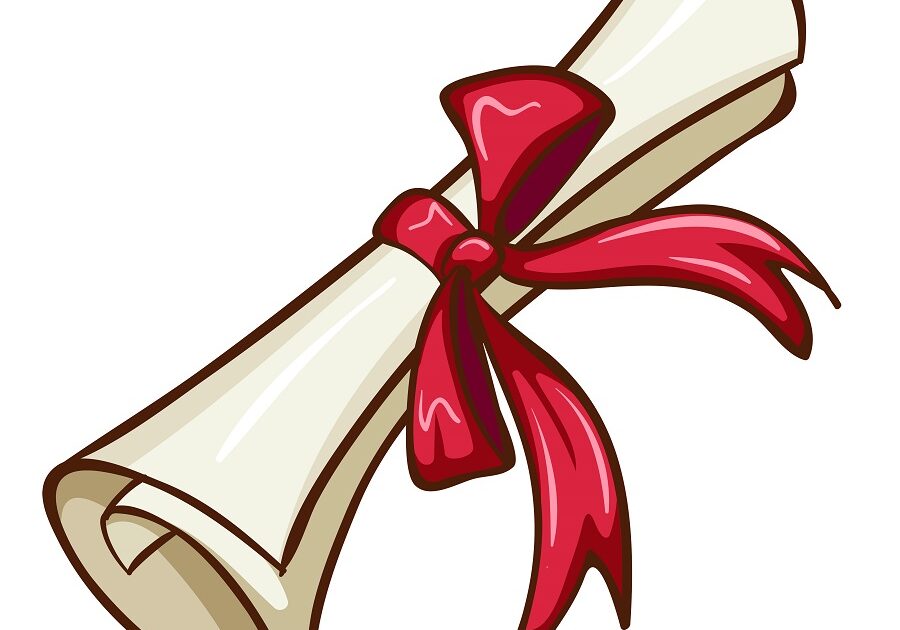 Illustration of a close up certificate